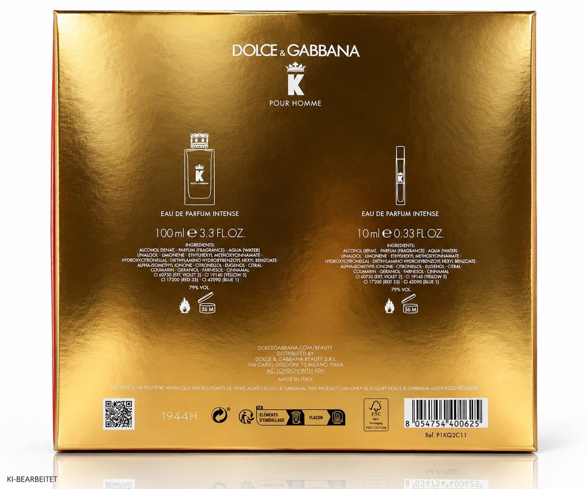 Dolce & Gabbana K EDP Intense Set 100 ml + 10 ml Herren Parfum Geschenkset