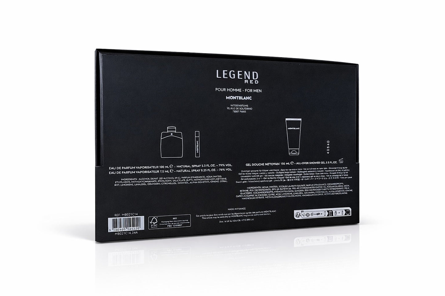 Montblanc Legend Red Set Eau de Parfum 100 ml & EDP 7,5 ml + Duschgel 100 ml