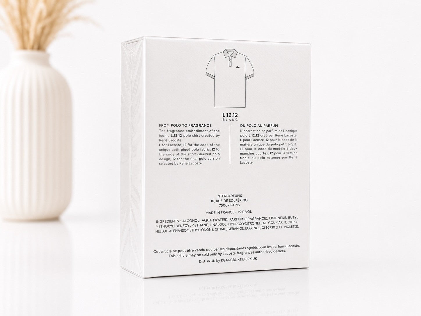 Lacoste L.12.12 Blanc Eau Intense EDT 100 ml Herren Parfum Eau de Toilette