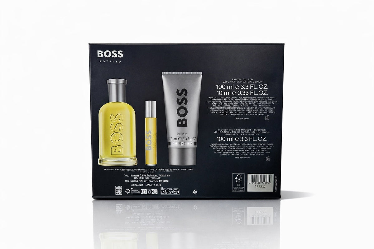 HUGO Boss Bottled Eau de Toilette Spray - 100 ml & EDT 10 ml & Duschgel 100 ml