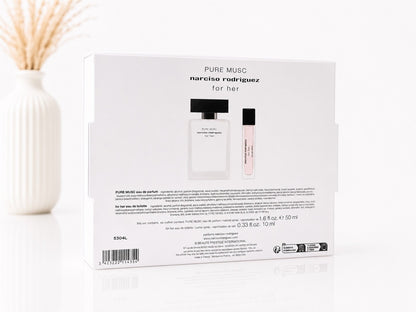 Narciso Rodriguez Pure Musc 50ml EDP + For Her 10ml EDT Mini Geschenkset Neu