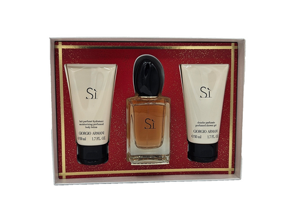 Giorgio Armani Si Eau De Parfum - 50 ml & Bodylotion 50 ml & Duschgel 50 ml