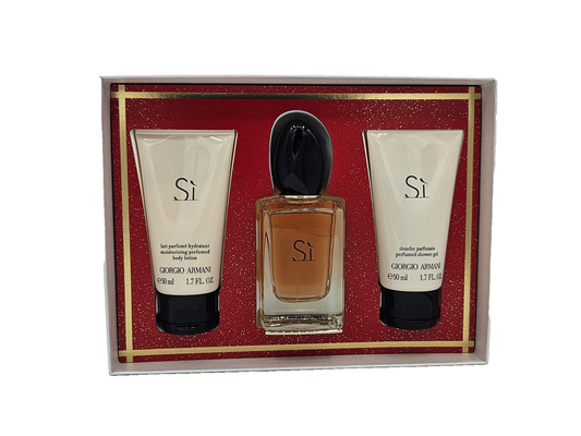 Giorgio Armani Si Eau De Parfum - 50 ml & Bodylotion 50 ml & Duschgel 50 ml