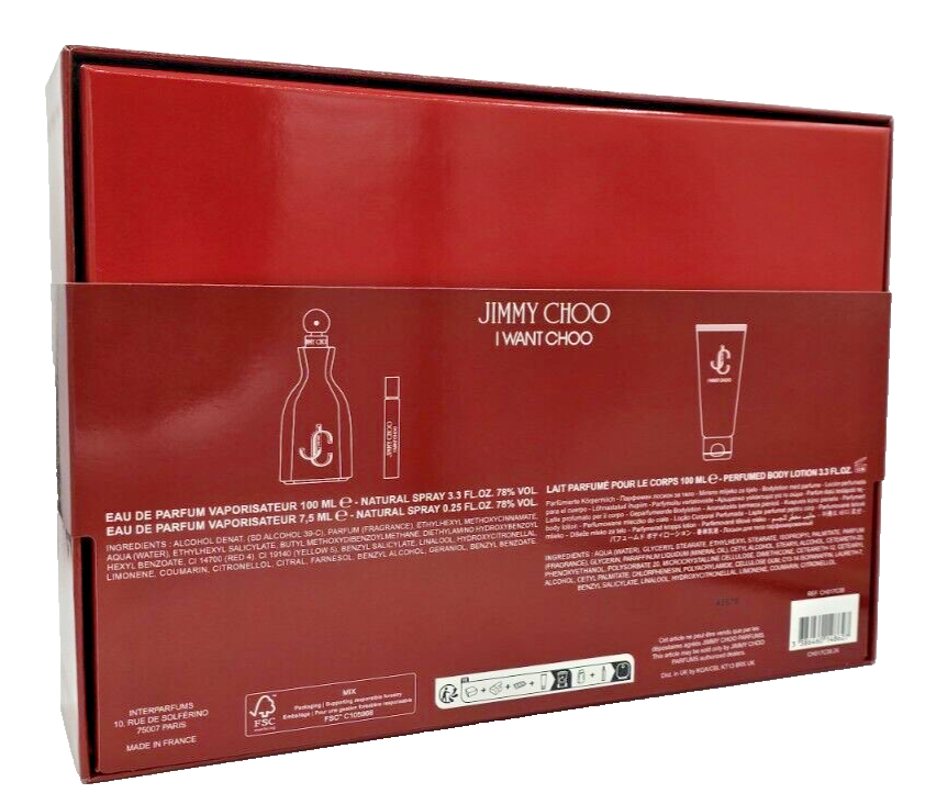 Jimmy Choo I Want Choo 100 ml Eau De Parfum & 7,5 ml EDP & Bodylotion 100 ml SET