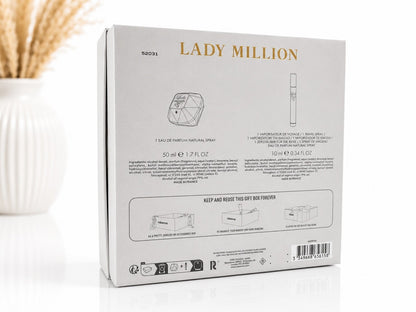 Paco Rabanne Lady Million Eau de Parfum 50ml + 10ml Damen Duft Set Geschenkbox