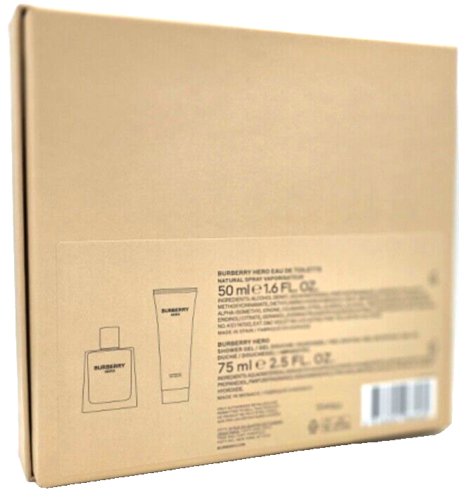 Burberry Hero Eau de Toilette für Herren - 50 ml & Duschgel 75 ml