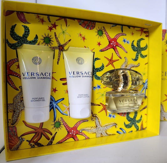 Versace Yellow Diamond Eau de Toilette 50 ml Duschgel 50 ml + Bodylotion 50 ml
