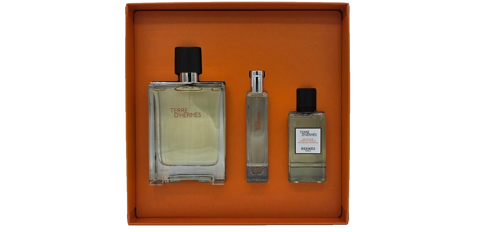 Hermes Terre d'Hermès 100 ml Eau de Toilette & Duschgel 40 ml & EDT 15 ml