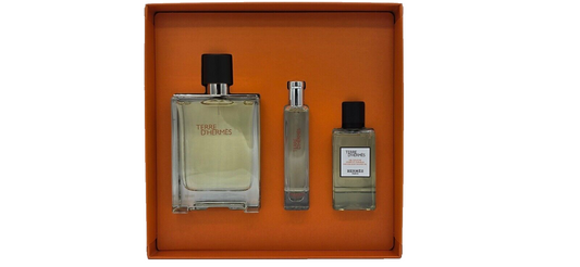 Hermes Terre d'Hermès 100 ml Eau de Toilette & Duschgel 40 ml & EDT 15 ml