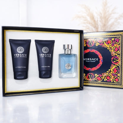 Versace Pour Homme Geschenkset 50ml EDT + After Shave + Duschgel NEU OVP