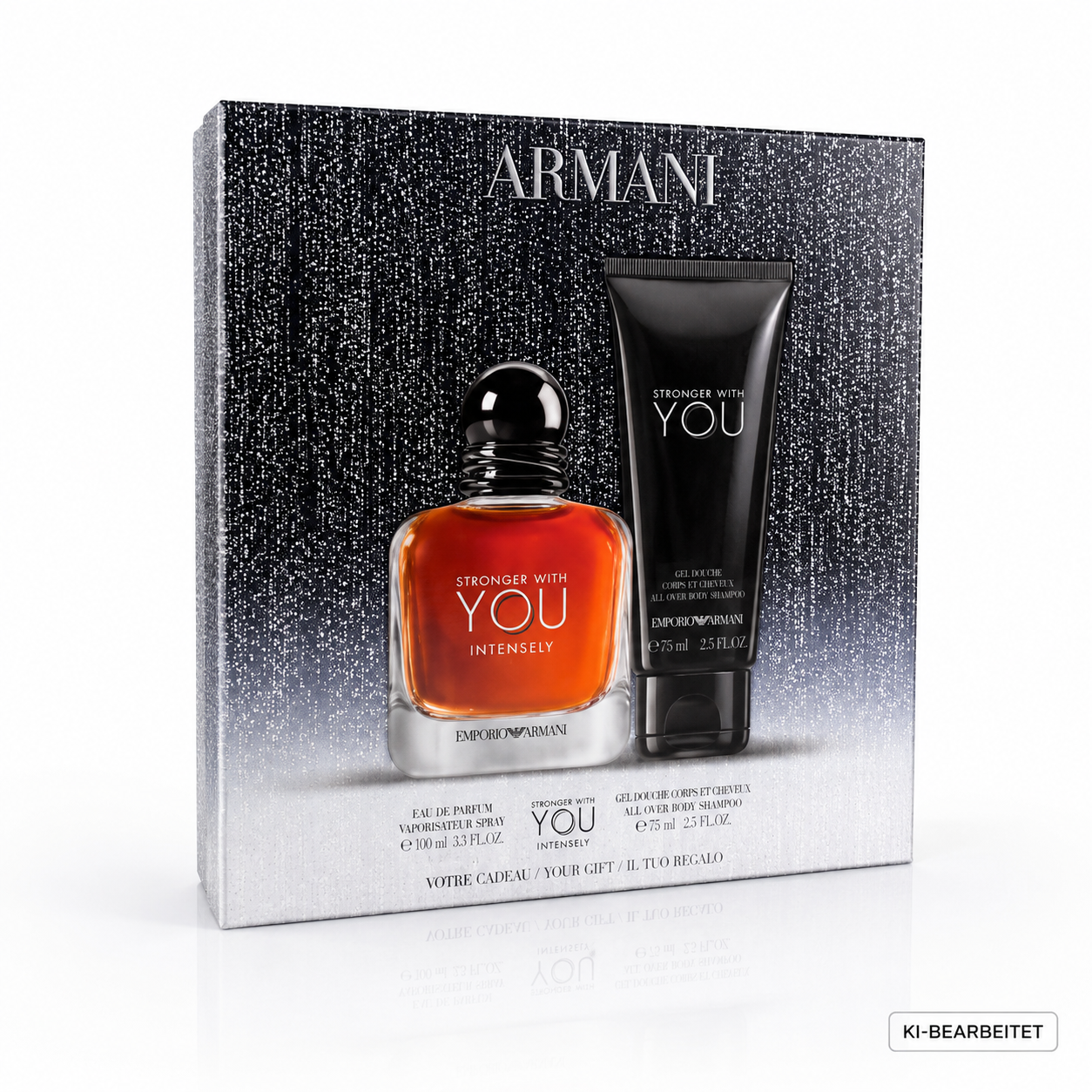 Armani Stronger With You Intensely EDP 50ml + Shower Gel 75ml Herren Duft Set