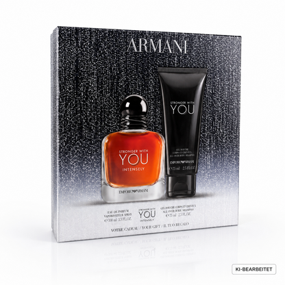 Armani Stronger With You Intensely EDP 50ml + Shower Gel 75ml Herren Duft Set