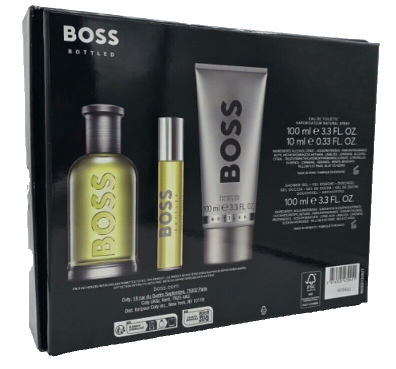 Hugo Boss Bottled 100 ml Eau de Toilette & 10 ml EDT & 100 ml Duschgel SET