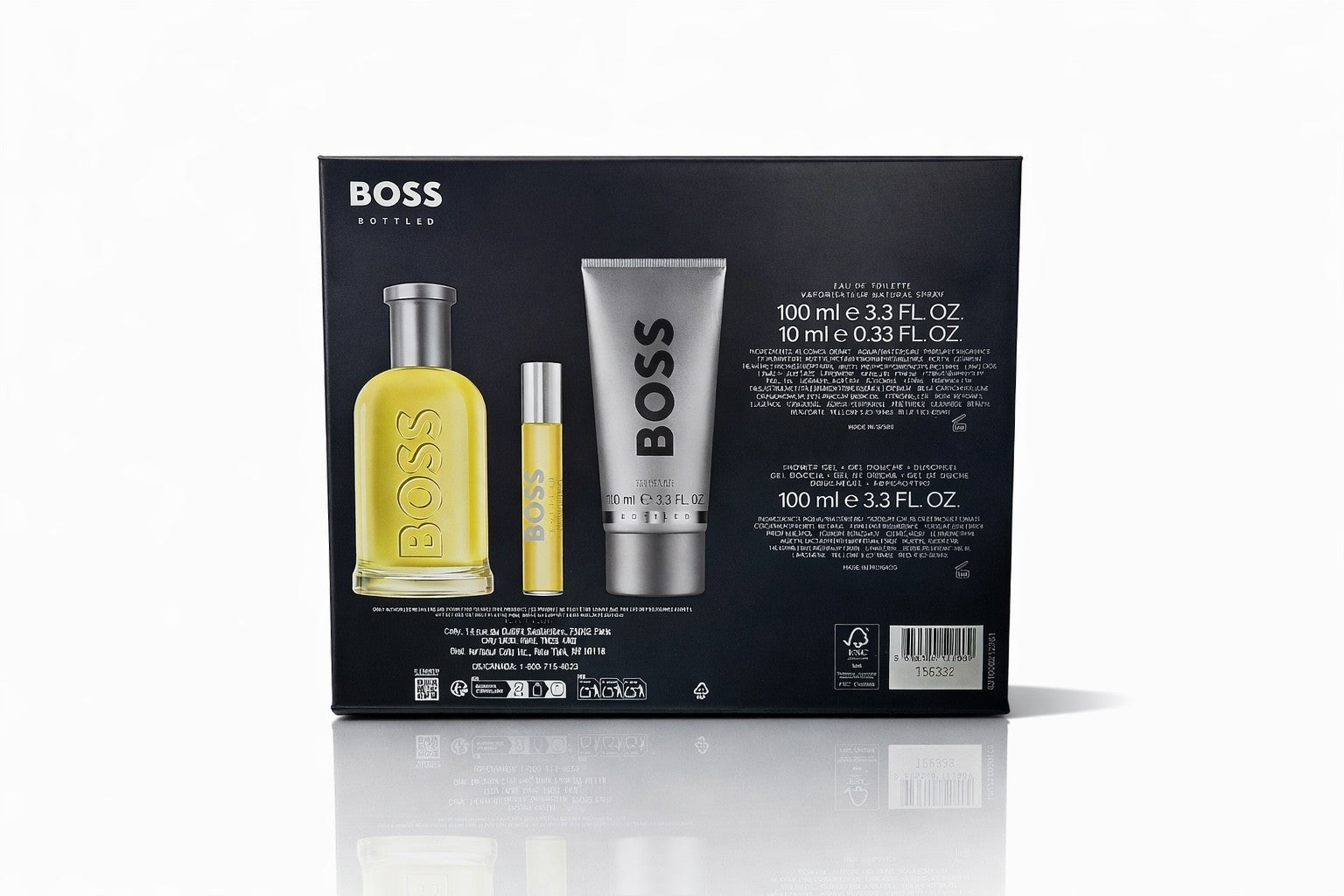 HUGO Boss Bottled Eau de Toilette Spray - 100 ml & EDT 10 ml & Duschgel 100 ml