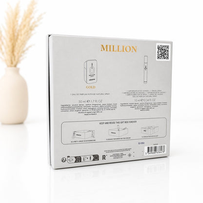 Paco Rabanne One Million Gold 50ml EDP Intense + 10ml Travel Spray Herren Parfum