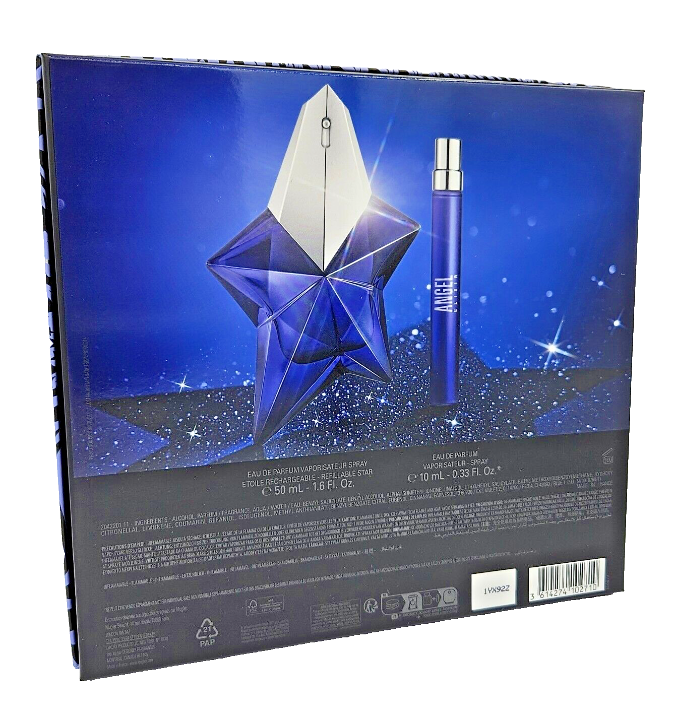 Thierry Mugler Angel Elixir 50 ml Eau de Parfum + 10 ml Taschenspray SET