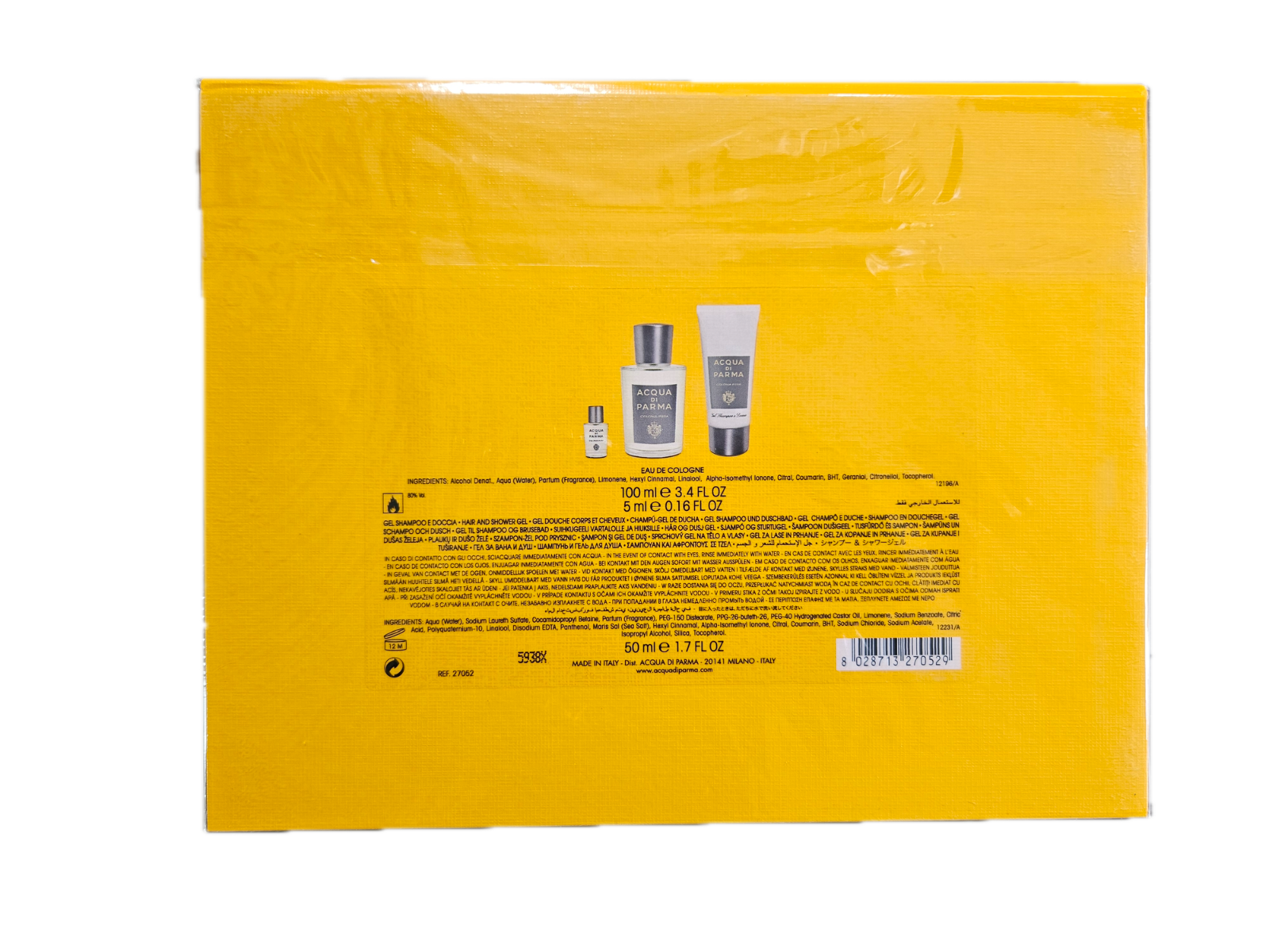 Acqua Di Parma Colonia Pura 100 ml Eau de Cologne & 5 ml EDC & Duschgel 50 ml