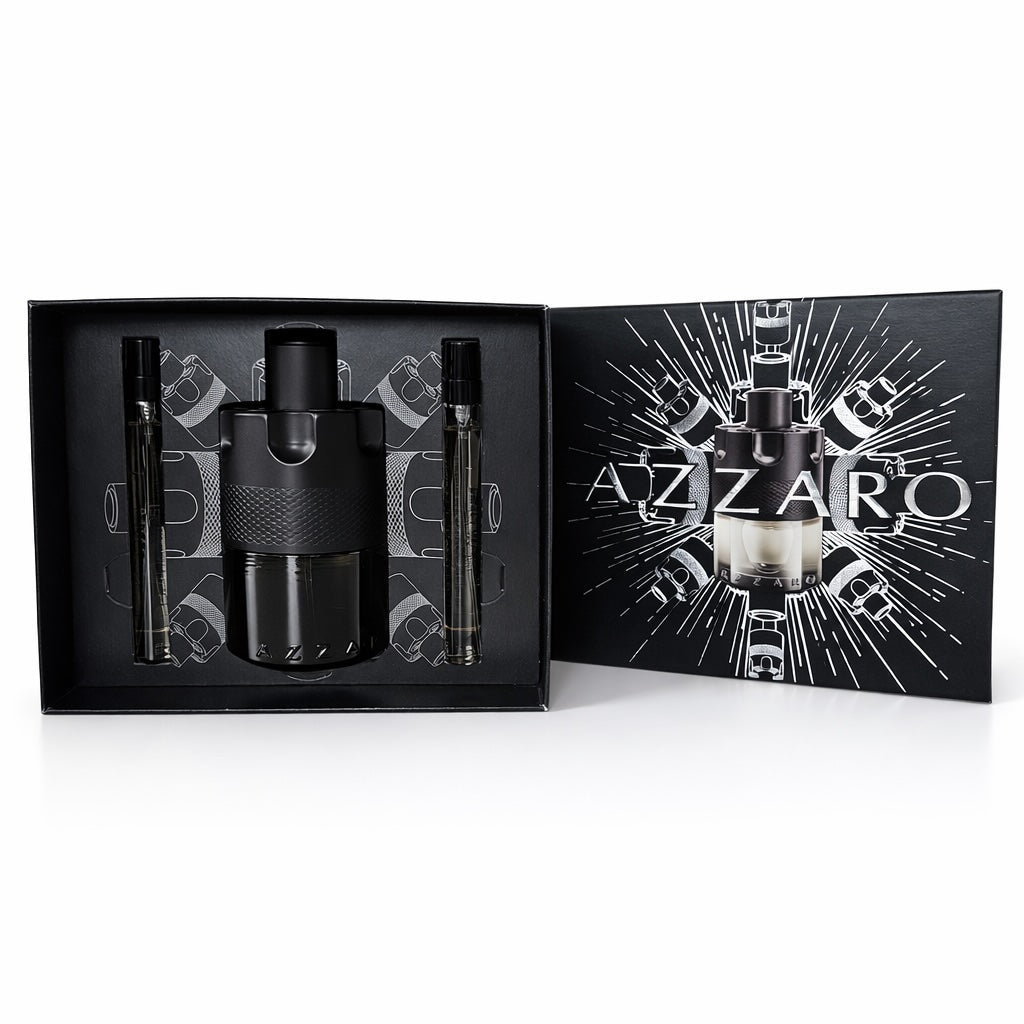 Azzaro The Most Wanted EDT Intense 100ml + 2 x Eau De Toilette 10ml Taschenspray