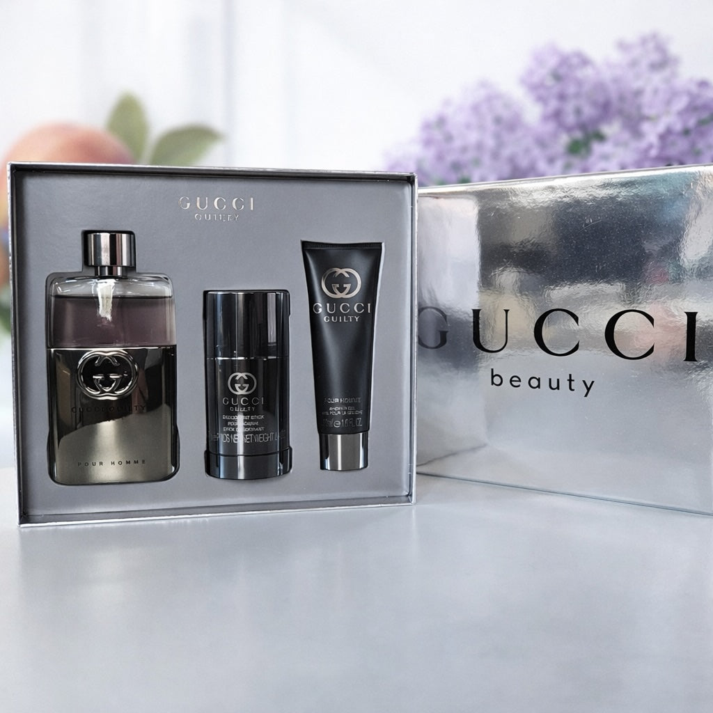 Gucci Guilty Pour Homme Eau De Toilette 90 ml + 75 ml Deostick + 50 ml Duschgel